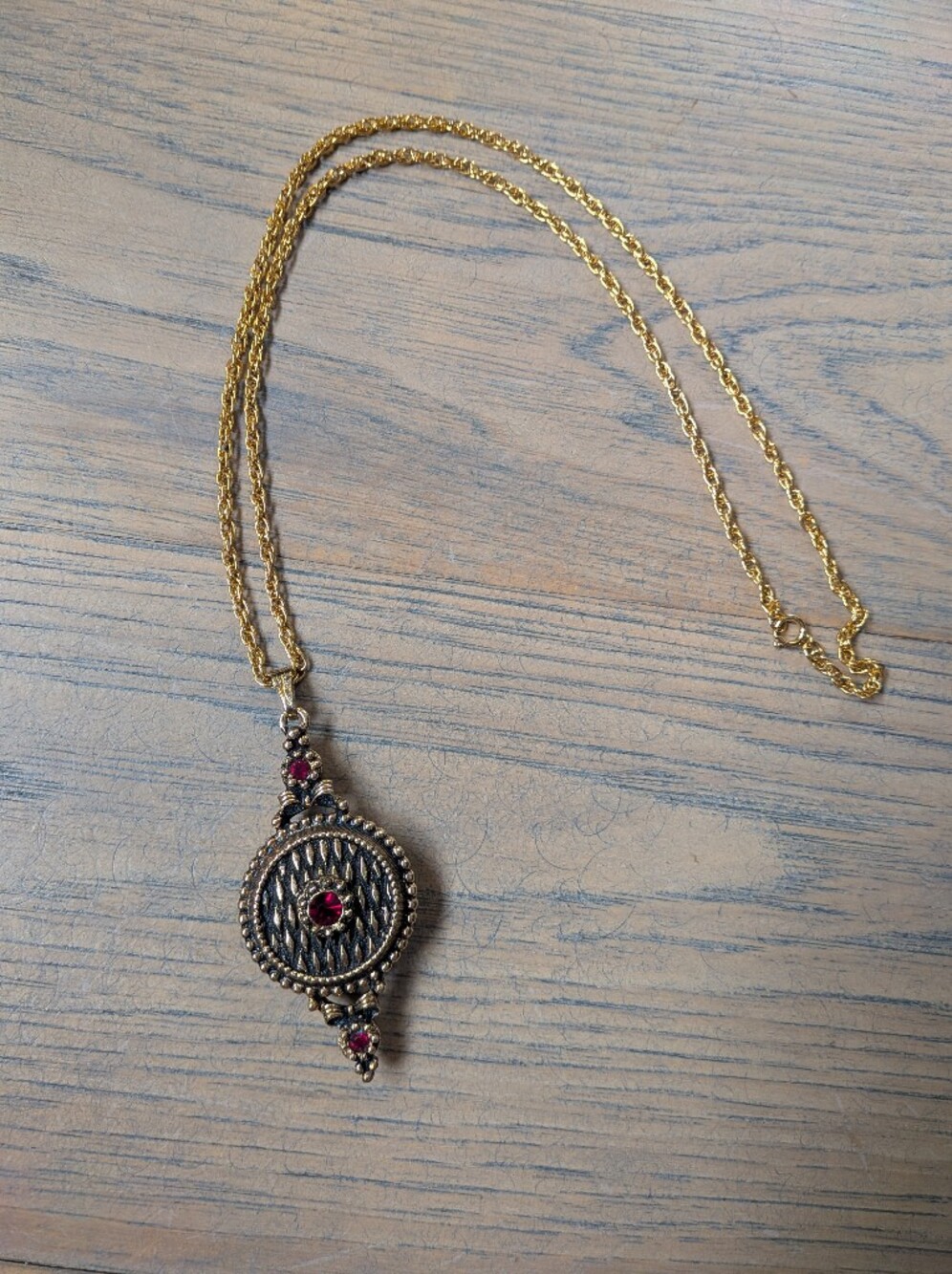 Vintage Avon Lip Balm Holder Pendant Necklace